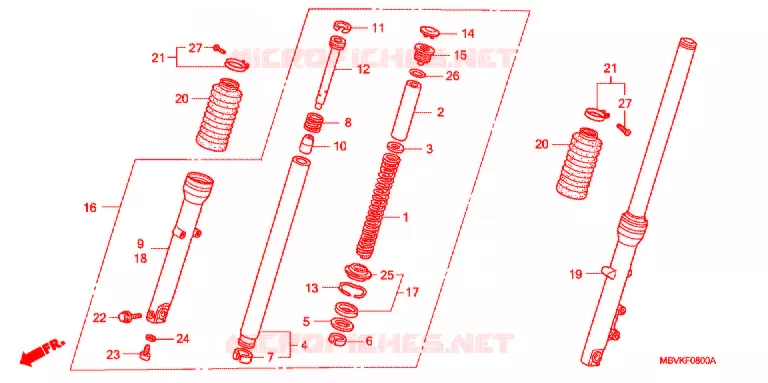 FOURCHE Honda MOTO 400 CB 2003  CB400SS2
