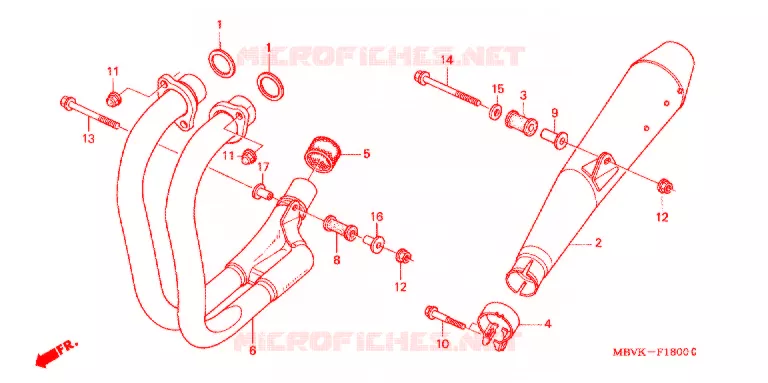 SILENCIEUX D'ECHAPPEMENT Honda MOTO 400 CB 2002  CB400SS2