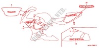 AUTOCOLLANTS (CBR900RR'00,'01) pour Honda CBR 929 RR de 2001