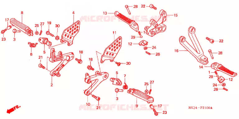 REPOSE PIED Honda MOTO 900 CBR 2003  CBR900RR3
