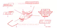 AUTOCOLLANTS pour Honda CH 80 ELITE de 1998