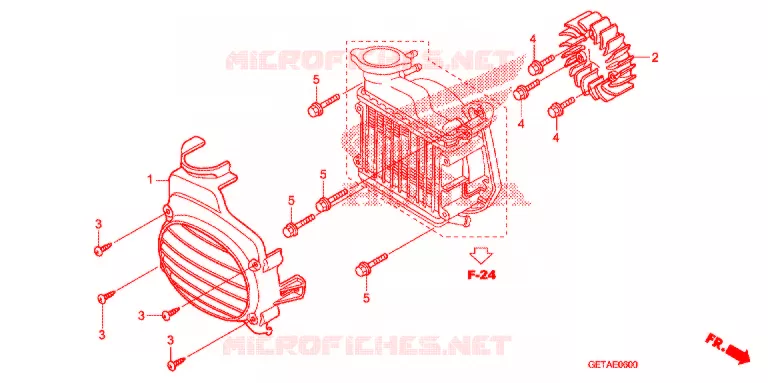 VENTILATEUR ET COUVERCLE DE RADIATEUR Honda SCOOTER 50 METRO 2006  CHF506