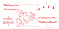 AUTOCOLLANTS pour Honda 50 METROPOLITAN 2 de 2003