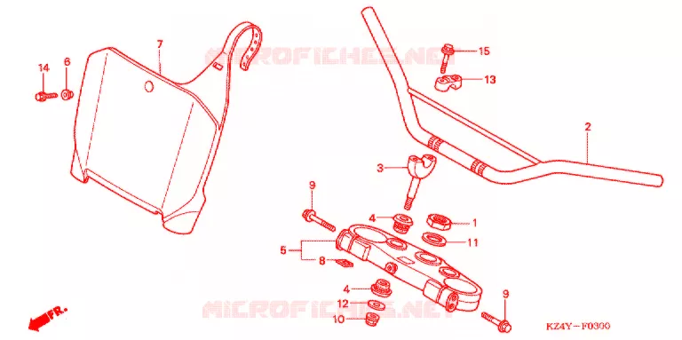 GUIDON Honda MOTO 125 CR 2001  CR125R1