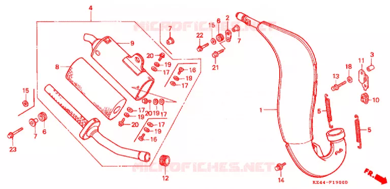 ECHAPPEMENT Honda MOTO 125 CR 1996  CR125RT