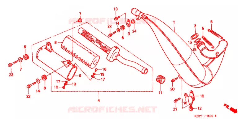 ECHAPPEMENT Honda MOTO 250 CR 2001  CR250R1