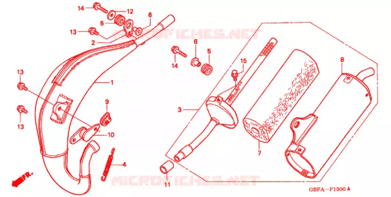 ECHAPPEMENT Honda MOTO 80 CR 2001  CR80R1