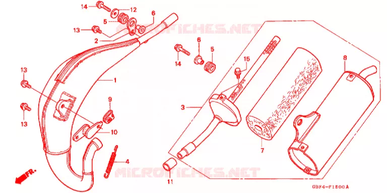 ECHAPPEMENT Honda MOTO 80 CR 1997  CR80RBV