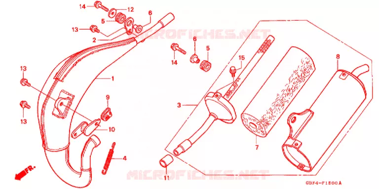 ECHAPPEMENT Honda MOTO 80 CR 1998  CR80RBW