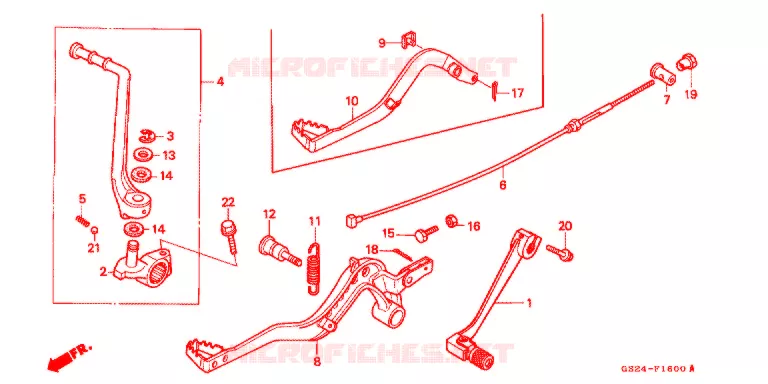 PEDALE Honda MOTO 80 CR 1993  CR80RP