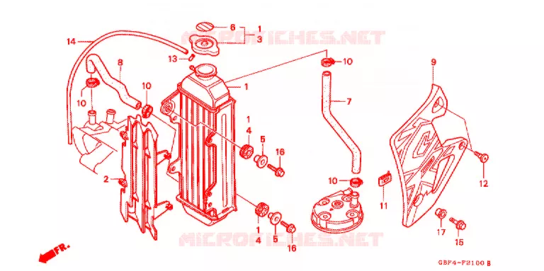 RADIATEUR Honda MOTO 80 CR 1996  CR80RT