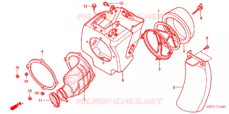 FILTRE A AIR Honda MOTO 85 CR 2006  CR85R6