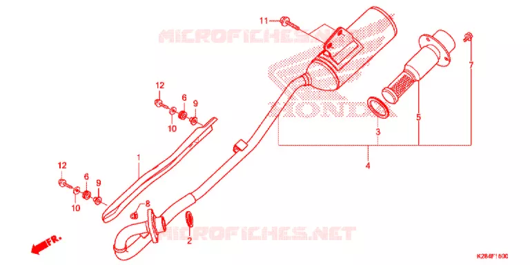 SILENCIEUX D'ECHAPPEMENT Honda MOTO 125 CRF 2017  CRF125FBH