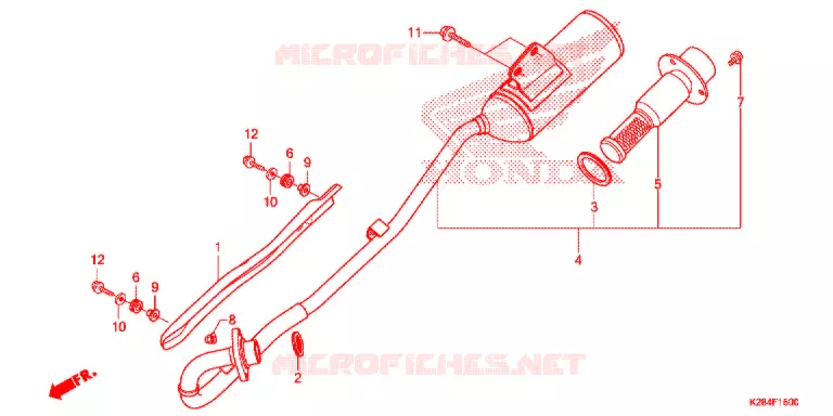SILENCIEUX D'ECHAPPEMENT Honda MOTO 125 CRF 2016  CRF125FG