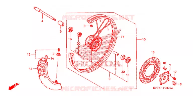 ROUE AVANT Honda MOTO 150 CRF 2004  CRF150F4