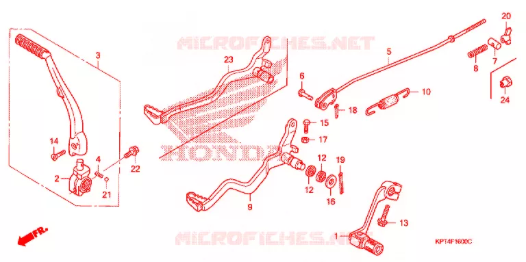 PEDALE Honda MOTO 150 CRF 2005  CRF150F5