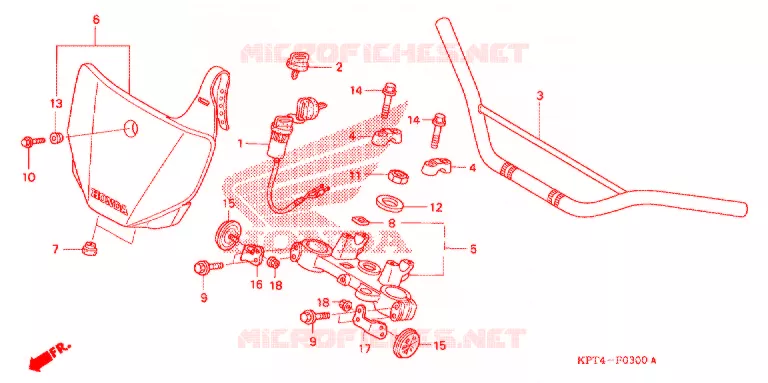 GUIDON - TE DE FOURCHE Honda MOTO 150 CRF 2005  CRF150F5
