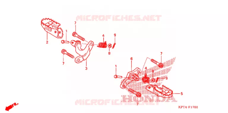 REPOSE PIED Honda MOTO 150 CRF 2005  CRF150F5