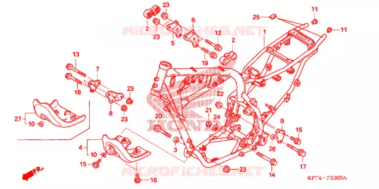 CADRE Honda MOTO 150 CRF 2006  CRF150F6