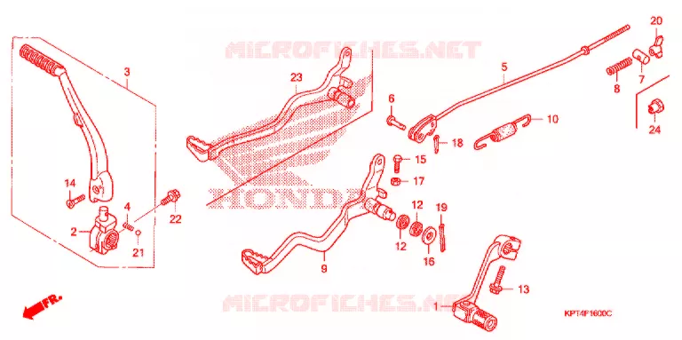 PEDALE Honda MOTO 150 CRF 2008  CRF150F8