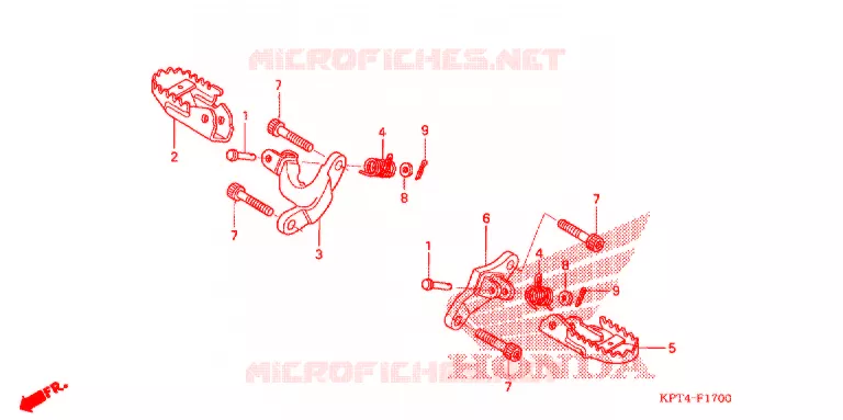 REPOSE PIED Honda MOTO 150 CRF 2008  CRF150F8