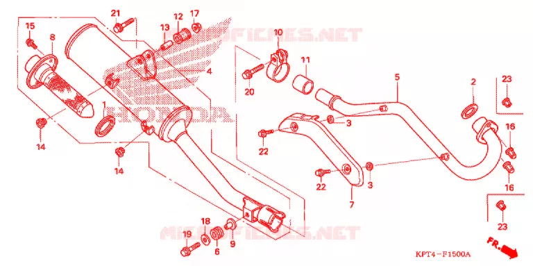 SILENCIEUX D'ECHAPPEMENT Honda MOTO 150 CRF 2008  CRF150F8