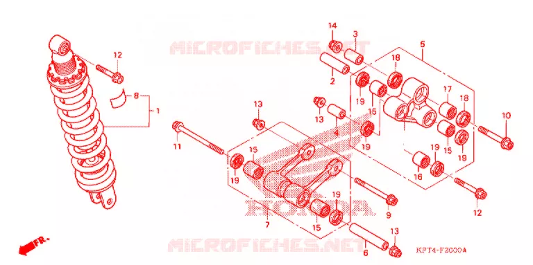 AMORTISSEUR ARRIERE Honda MOTO 150 CRF 2009  CRF150F9