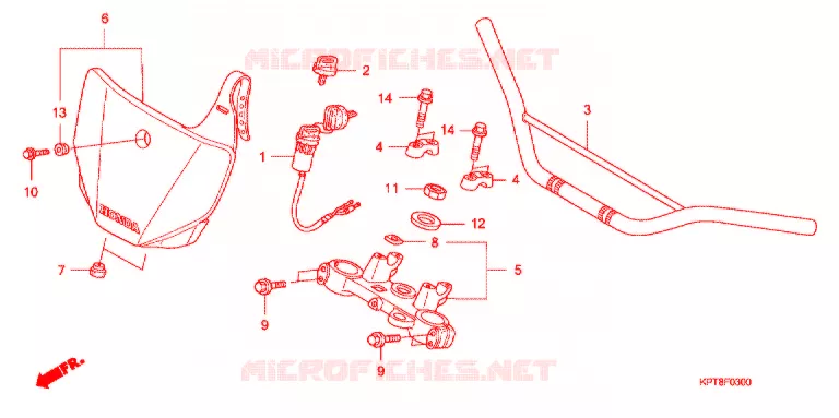 GUIDON - TE DE FOURCHE Honda MOTO 150 CRF 2010  CRF150F9