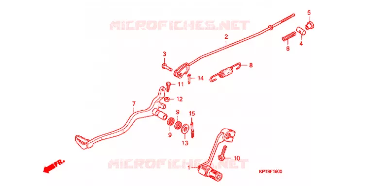PEDALE Honda MOTO 150 CRF 2010  CRF150F9