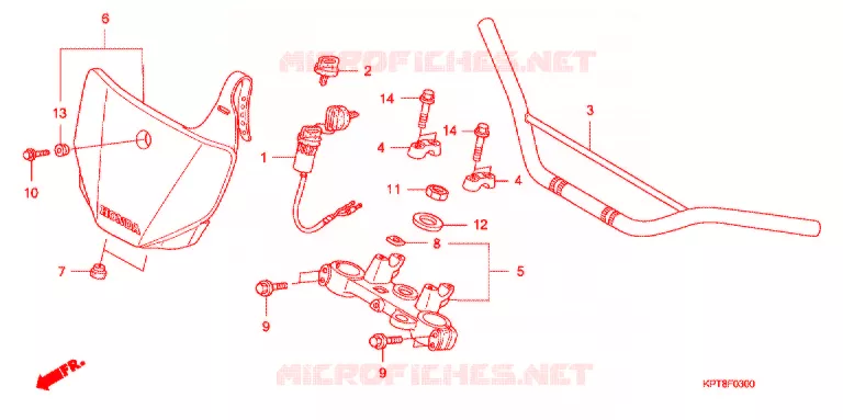 GUIDON - TE DE FOURCHE Honda MOTO 150 CRF 2012  CRF150FC