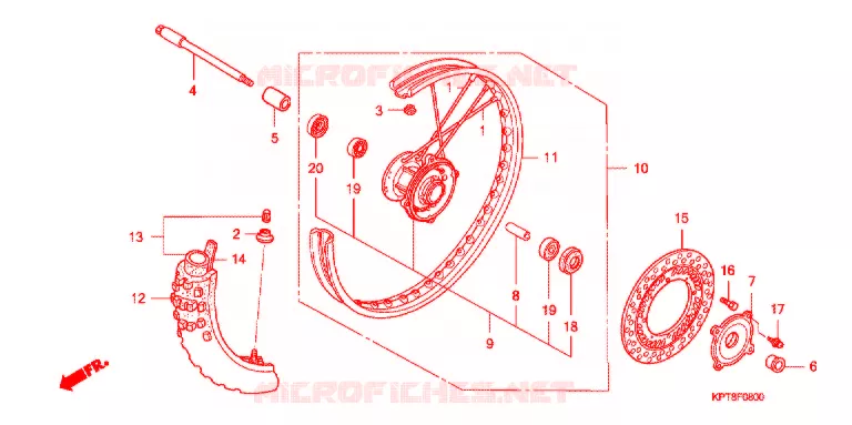 ROUE AVANT Honda MOTO 150 CRF 2013  CRF150FC
