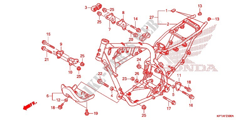 CADRE pour Honda CRF 150 F de 2013