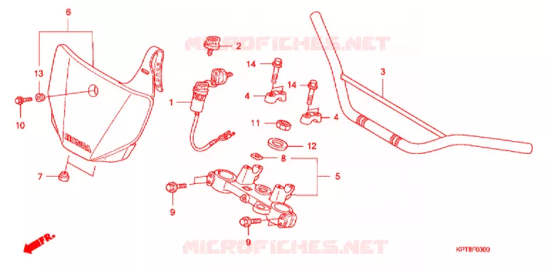 GUIDON - TE DE FOURCHE Honda MOTO 150 CRF 2014  CRF150FE