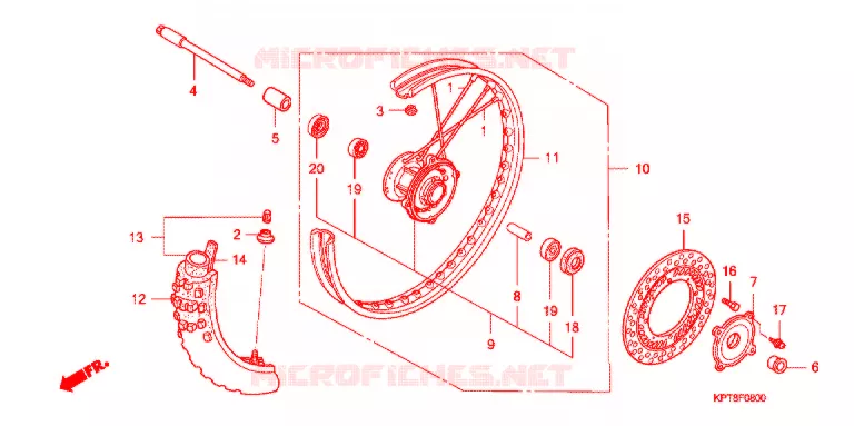 ROUE AVANT Honda MOTO 150 CRF 2014  CRF150FE