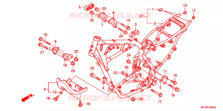 CADRE Honda MOTO 150 CRF 2015  CRF150FF
