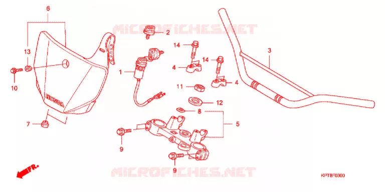 GUIDON - TE DE FOURCHE Honda MOTO 150 CRF 2015  CRF150FF