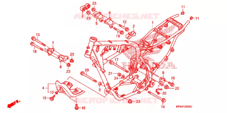 CADRE Honda MOTO 230 CRF 2006  CRF230F6