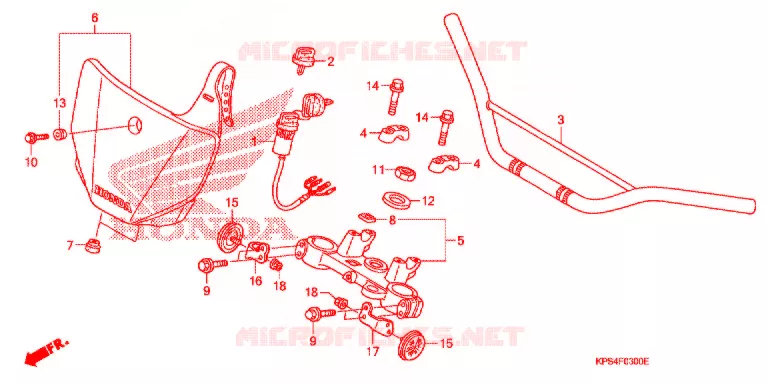 GUIDON - TE DE FOURCHE Honda MOTO 230 CRF 2008  CRF230F8