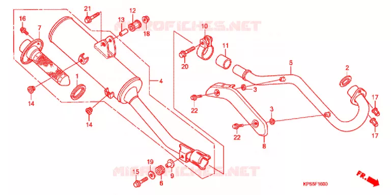 SILENCIEUX D'ECHAPPEMENT Honda MOTO 230 CRF 2008  CRF230F8