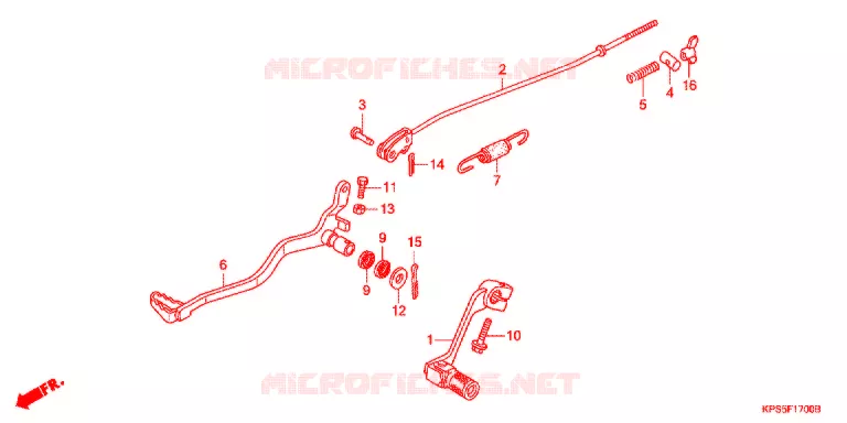 PEDALE Honda MOTO 230 CRF 2009  CRF230F9