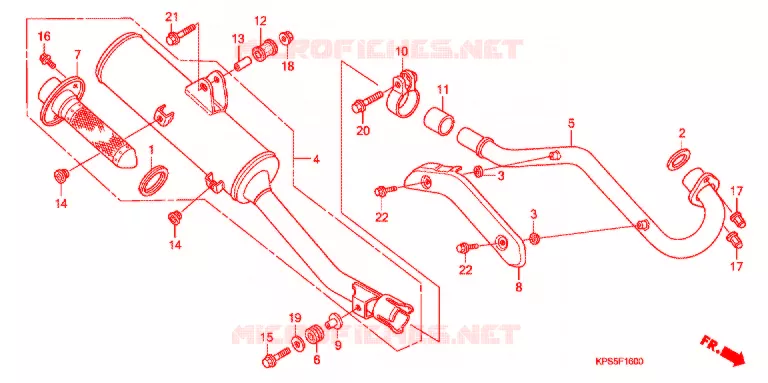 SILENCIEUX D'ECHAPPEMENT Honda MOTO 230 CRF 2010  CRF230F9