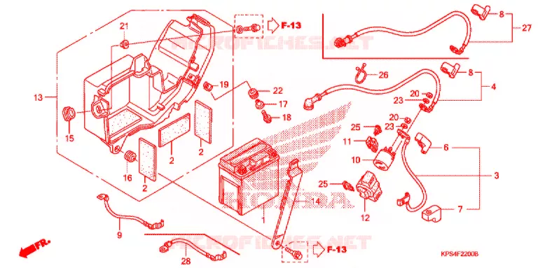 BATTERIE Honda MOTO 230 CRF 2009  CRF230F9