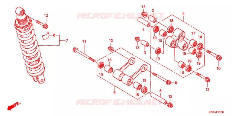 AMORTISSEUR ARRIERE Honda MOTO 230 CRF 2013  CRF230FD