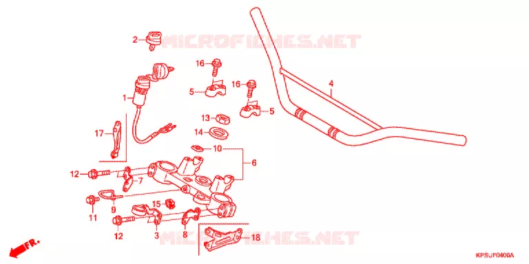 GUIDON - TE DE FOURCHE Honda MOTO 230 CRF 2013  CRF230FD