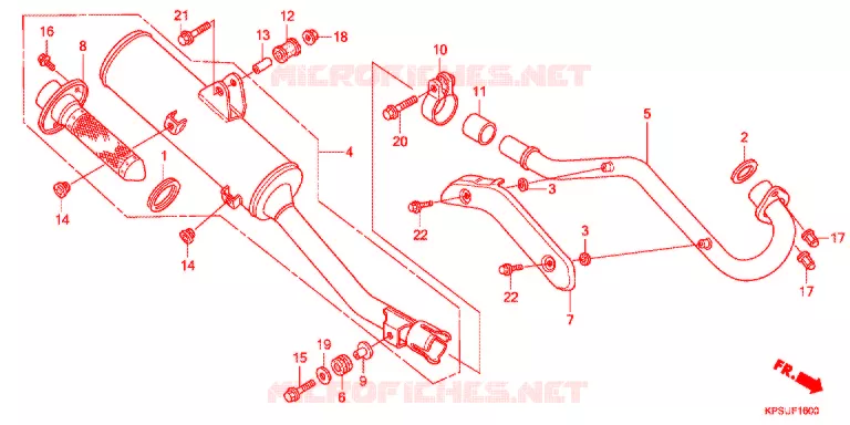 SILENCIEUX D'ECHAPPEMENT Honda MOTO 230 CRF 2013  CRF230FD