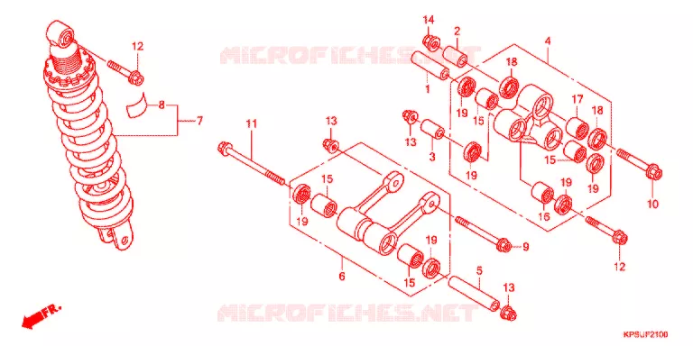 AMORTISSEUR ARRIERE Honda MOTO 230 CRF 2018  CRF230FF