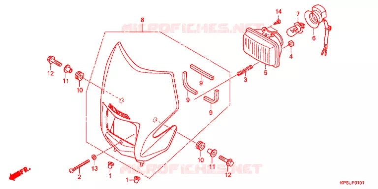 PHARE (CRF230FF) Honda MOTO 230 CRF 2017  CRF230FF