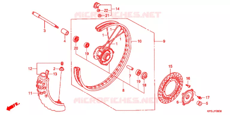 ROUE AVANT Honda MOTO 230 CRF 2017  CRF230FF