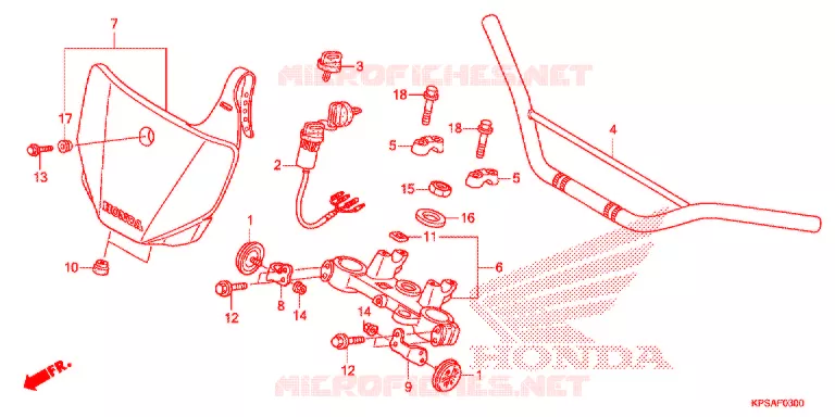 GUIDON - TE DE FOURCHE Honda MOTO 230 CRF 2016  CRF230FG