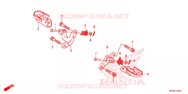 REPOSE PIED Honda MOTO 230 CRF 2016  CRF230FG